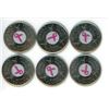 Image 1 : 6x 2006 Canadian Pink Ribbon Quarters