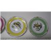 Image 3 : 4 Vintage Hanging Bird Plates – Warbler, Gold Finch, Shrike, Junco, Gold Edged, 7.5inch diameter