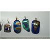 Image 3 : Hand-blown Dichroic Glass Pendants + Earrings