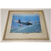 Image 1 : Lockheed Neptune aircraft (Cold War era anti submarine aircraft) framed picture 16"W x 13 1/2"H