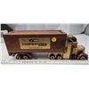 Image 2 : Coopertires wooden semi truck & trailer - total length - 15"L x 4"W