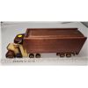 Image 5 : Coopertires wooden semi truck & trailer - total length - 15"L x 4"W