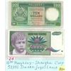 Image 1 : 1985 $10 Dollar Hong Kong-Shanghai Corp - bank note, 50000 Dinara-Jugoslavia Bank note