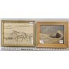 Image 1 : Lot of two vintage framed artwork - Horses signed 'Doreen M. Stead'