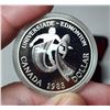 Image 2 : 1983 World University Games Silver Dollar. Proof with Ultra Heavy Cameo. Bright White. Housed in its