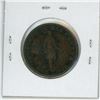 Image 2 : Lower Canada 1837 City Bank Half Penny Un Sou Pre-Confederation Token. LC-8A2. Habitant/Bank Seal. F