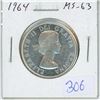 Image 1 : 1964 Silver 50 Cents. MS-63. Bright White. Nice.