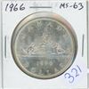 Image 1 : 1966 Large Beads Silver Dollar. MS-63. Nice.