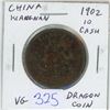 Image 1 : China: Kiangnan Province. 1902 10 Cash. Dragon coin. VG.