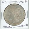 Image 1 : USA. 1921D Morgan Silver Dollar. Denver Mint. AU-50. Nice.