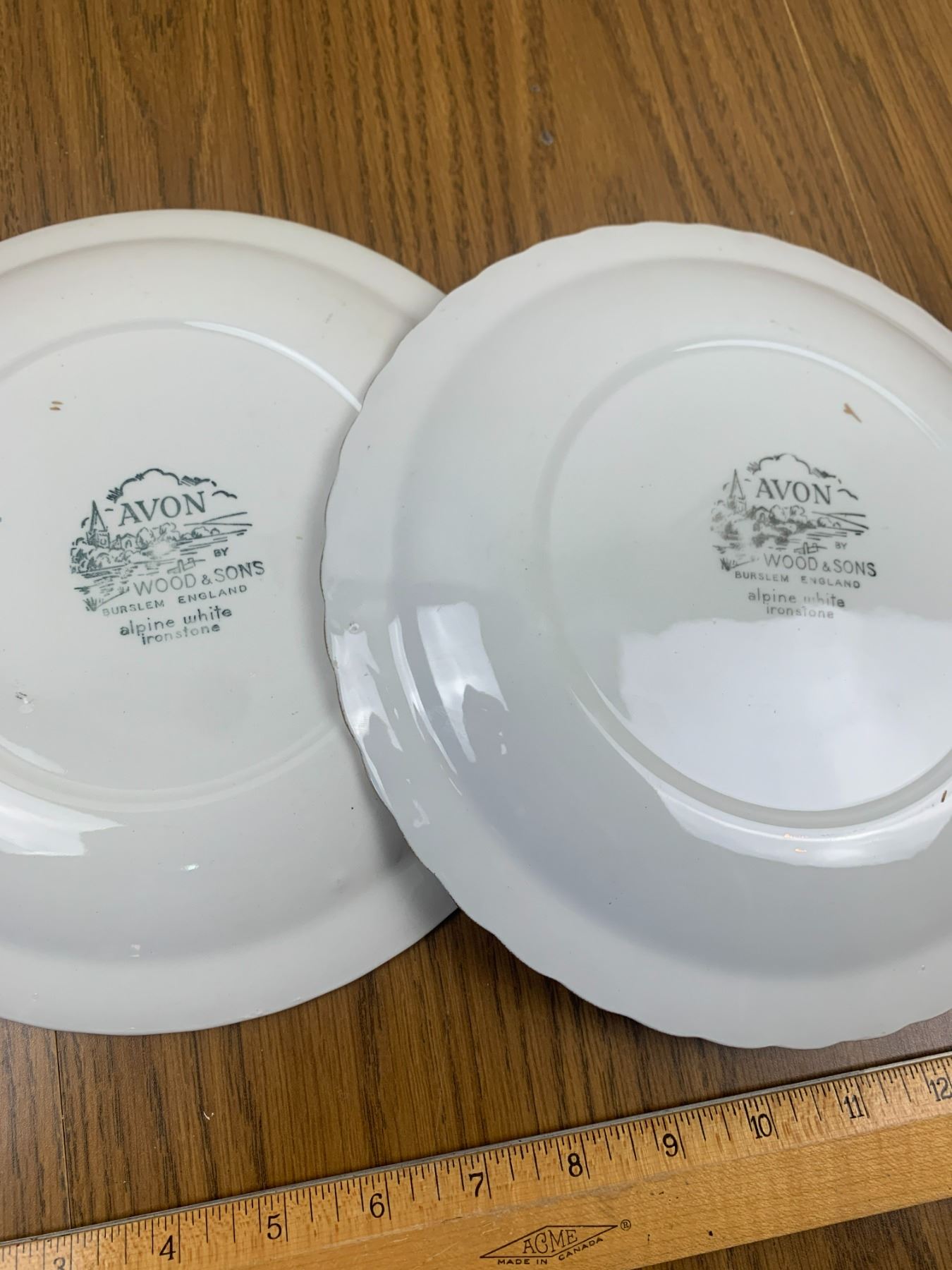 VINTAGE WOODS & SONS AVON 10" PLATES