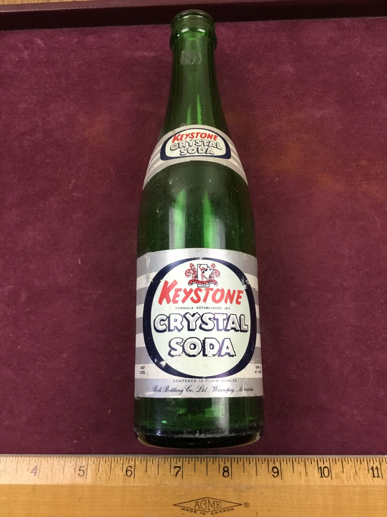 VINTAGE KEYSTONE CRYSTAL SODA BOTTLE WINNIPEG Schmalz Auctions vintage-keystone-crystal-soda-bottle-winnipeg-schmalz-auctions