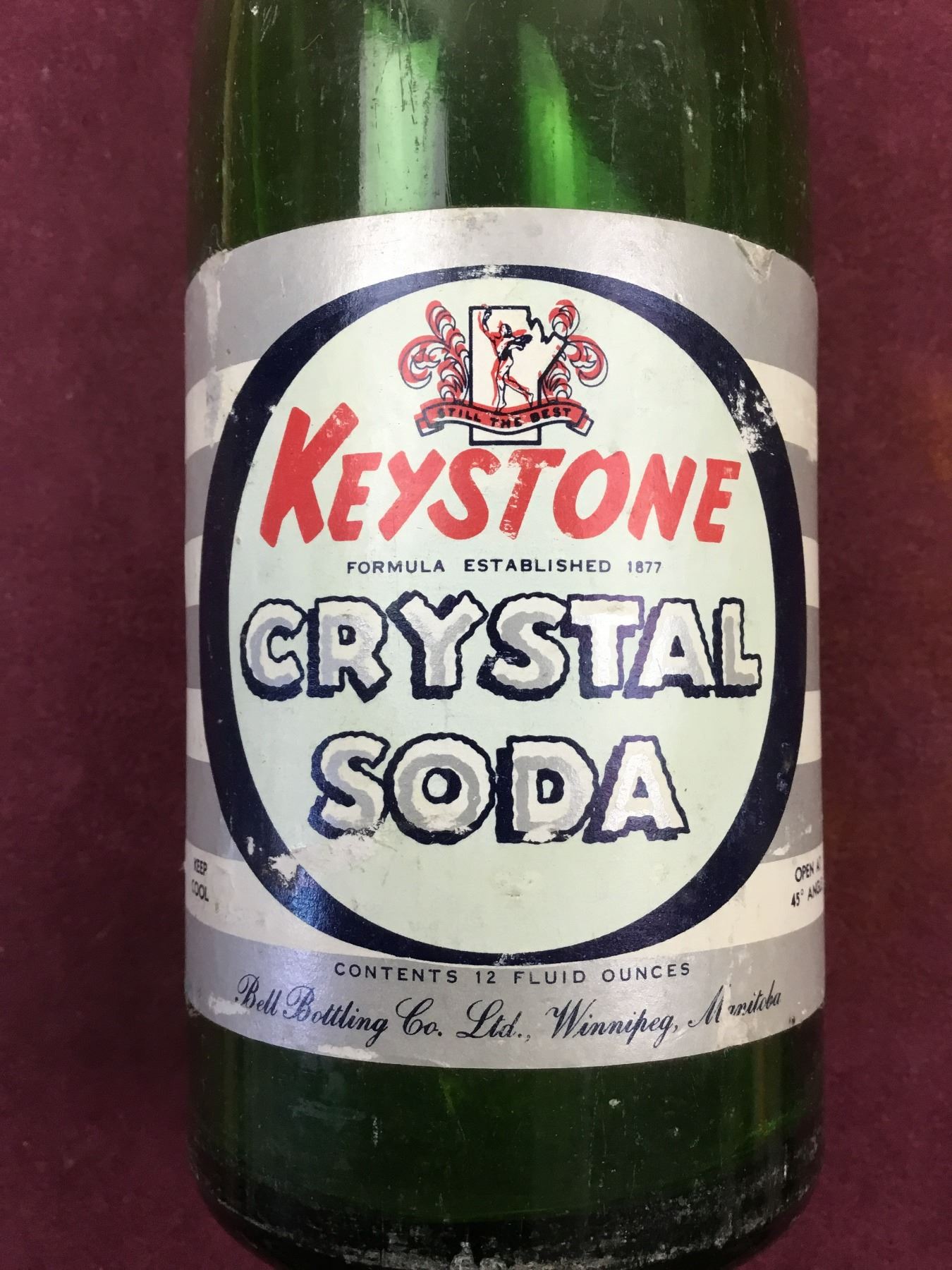 VINTAGE KEYSTONE CRYSTAL SODA BOTTLE WINNIPEG Schmalz Auctions vintage-keystone-crystal-soda-bottle-winnipeg-schmalz-auctions