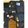 Image 1 : LOT OF NOS VINTAGE PANTS JEANS VARIOUS STYLES SIZES BELL BOTTOMS ETC
