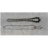Image 1 : Pair of Necklaces  Rhinestone and smokey grey glass bead vintage