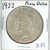 Image 1 : 1922 USA Peace Dollar