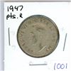Image 1 : 1947 Pts R Canadian Silver Fifty Cent Coin