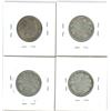 Image 2 : 1911, 1912, 1913, 1915 Canadian Silver Twenty-Five Cent Coins (4)