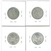 Image 2 : 1938, 1939, 1940, 1941 Canadian Silver Twenty-Five Cent Coins (4)