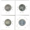 Image 2 : 1959, 1961, 1962, 1963 Canadian Silver Twenty-Five Cent Coins (4)