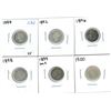 Image 1 : 1888, 1892, 1896, 1898, 1899 Canadian Silver Ten Cent Coins (5)