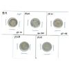 Image 1 : 1919, 1920, 1921, 1928, 1929 Canadian Silver Ten Cent Coins (5)