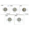 Image 1 : 1930, 1931, 1932, 1933, 1934 Canadian Silver Ten Cent Coins (5)