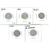 Image 1 : 1935, 1936, 1937, 1938, 1938 Re-engraved Canadian Silver Ten Cent Coins (5)