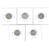 Image 2 : 1955, 1956, 1957, 1958, 1959 Canadian Silver Ten Cent Coins (5)