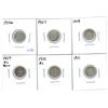 Image 1 : 1906, 1907, 1908, 1909, 1910, 1911 Canadian Silver Five Cent Coins (6)