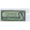 Image 1 : 1954 Bank of Canada One Dollar Bank Note - Devil's Face