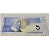 Image 1 : 2002 Bank of Canada Five Dollar Bank Note