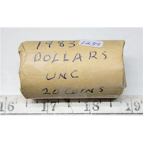 1983 Roll of 20 Uncirculated Canadian Nickel Dollars (Scarce)