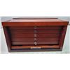 Image 8 : Deluxe Mahogany Display Case for Morgan Silver Dollar Collection