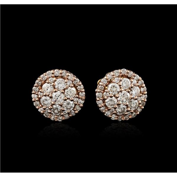 14KT Two-Tone Gold 1.31 ctw Diamond Earrings