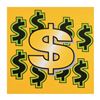 Image 1 : Dollar Sign (Yellow) by Steve Kaufman (1960-2010)