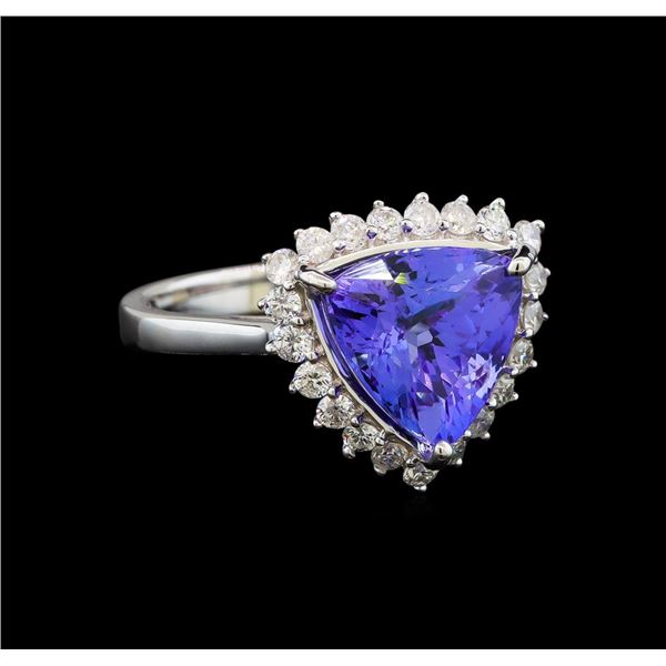 14KT White Gold 2.78 ctw Tanzanite and Diamond Ring