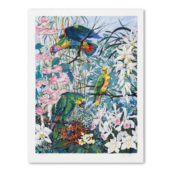 Parrots & Hibiscus by Powell, John