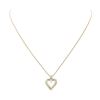 Image 2 : 1.00 ctw Diamond Heart Shaped Pendant with Chain - 14KT Yellow Gold