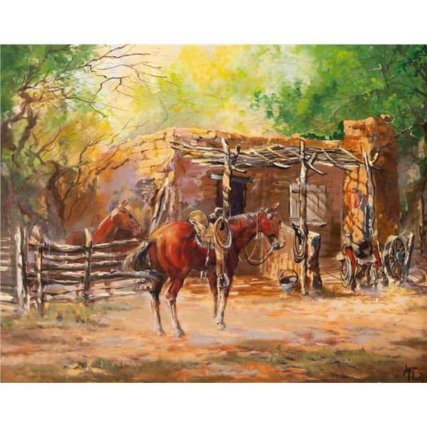 Buck McCain, oil on board