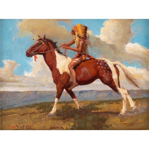 John DeMott, oil on board