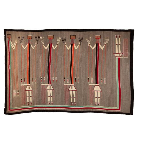 Navajo Rug, Rainbow Yei