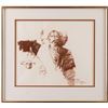 Image 2 : Joseph Velazquez, two conte crayon drawings