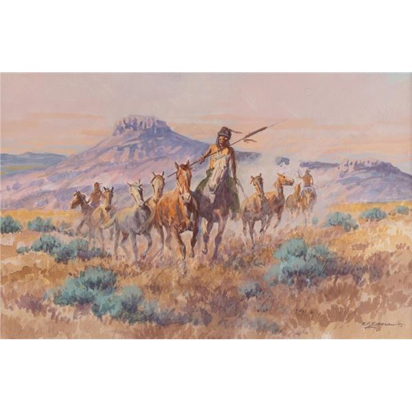 Robert F. Morgan, watercolor