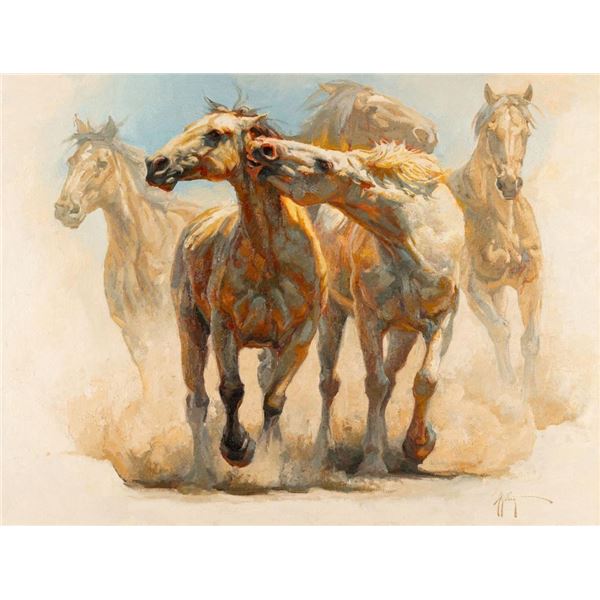 Abigail Gutting, oil on board