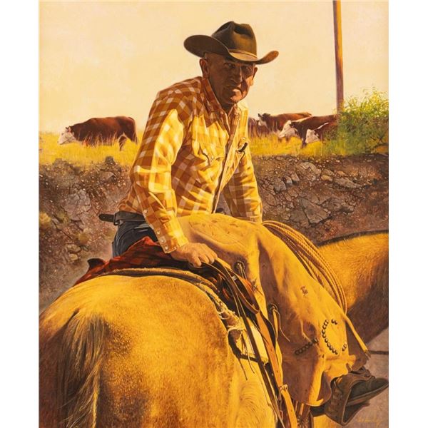Don Crowley, oil on board