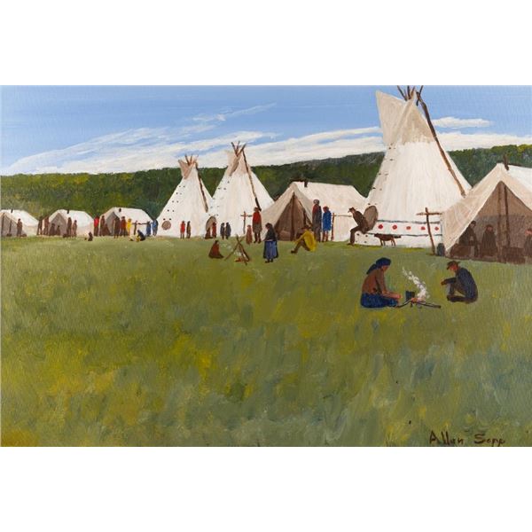 Allen Sapp, oil on canvas