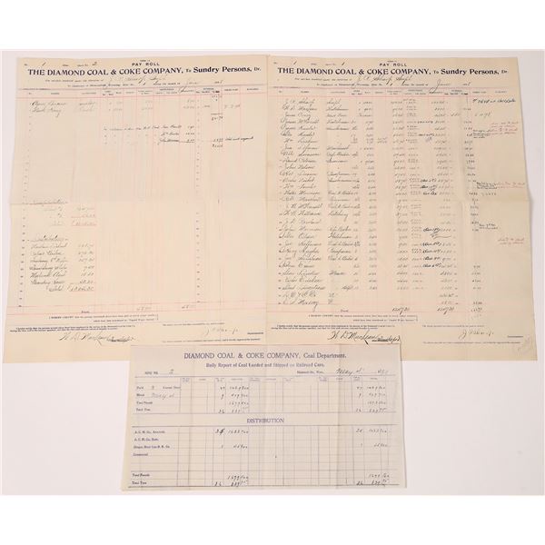 Diamond Coal & Coke Payroll Sheets [146254]