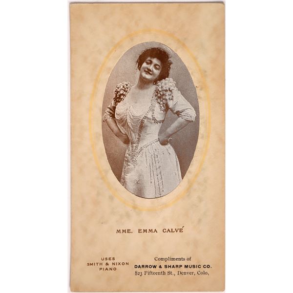 Advertising Card Mm. Calve for the Darrow & Sharp Music Co. [151235]