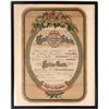 Image 1 : Lithograph Certificate, 1892 [158403]